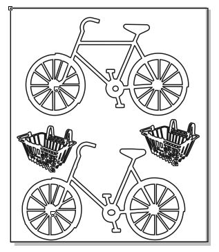 Bicycles 2- with baskets for flowers vintage 100 x 120 min buy 3