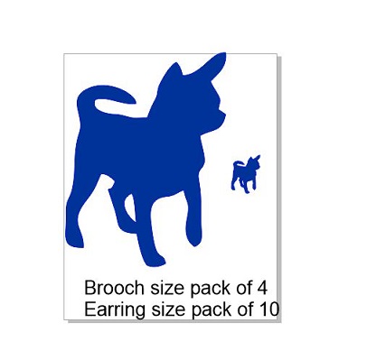 Dog, Brooch or earring size acrylics see drop down box for