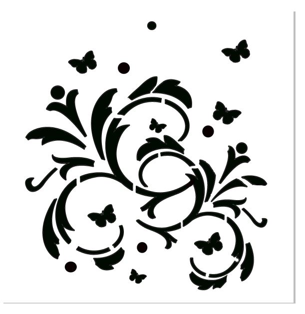 Floral poly template  8x8 sold in 3\'s