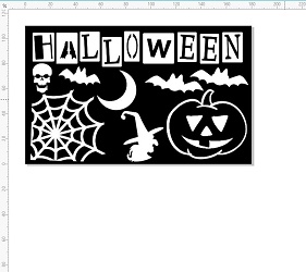 Halloween,pumpkin,witch,skull,110 x 180mm min buy 3