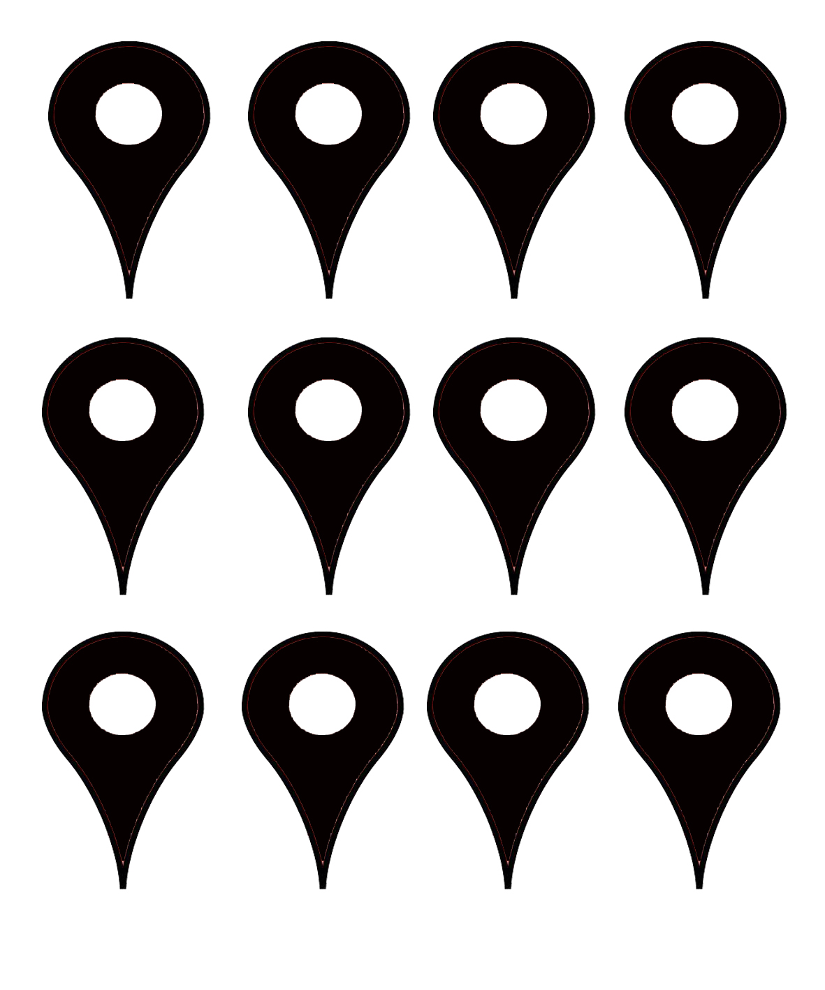 Map Markers  round
