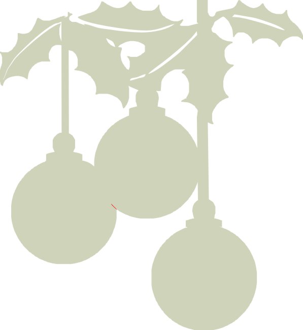 ChristmasHolly and Hanging Baubles