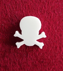 Skull Brooch or earring size acrylics see drop down box for orde