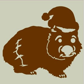 Wombat,Aussie, Christmas, Min Buy 3